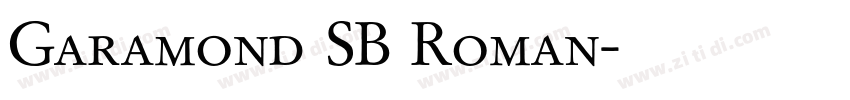 Garamond SB Roman字体转换 Garamond SB Roman字体转换
